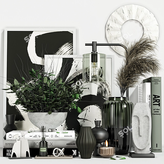 Elegance Collection: 20-Piece Decor Set 3D model image 1