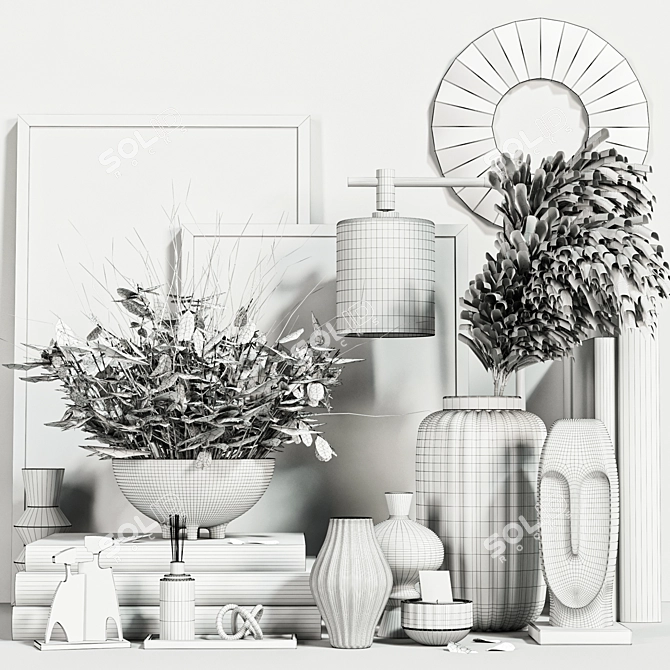 Elegance Collection: 20-Piece Decor Set 3D model image 5