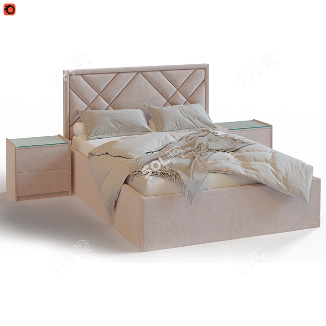 Malta Bed with TM450 Nightstands 3D model image 7
