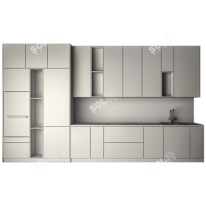 Empire Collection: Sleek and Stylish Kitchen 3D model image 3