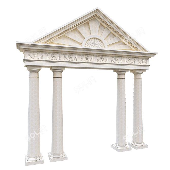 Title: Elegant Pediment for Interior Design 3D model image 1