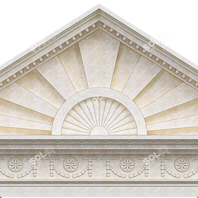 Title: Elegant Pediment for Interior Design 3D model image 3