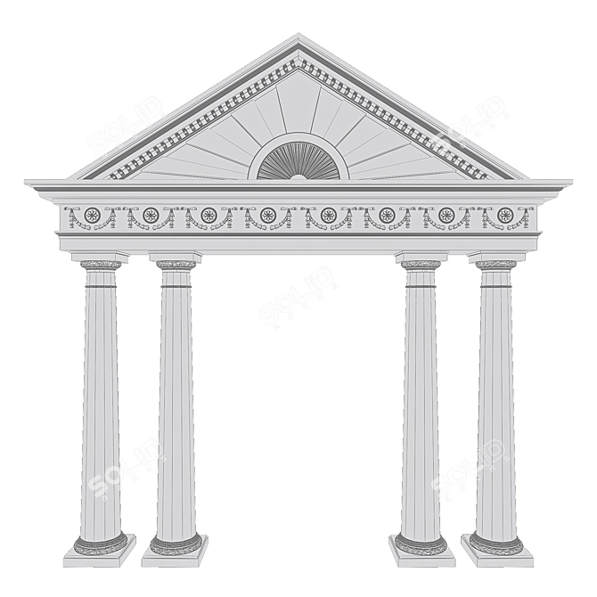 Title: Elegant Pediment for Interior Design 3D model image 4