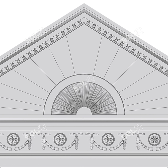 Title: Elegant Pediment for Interior Design 3D model image 5