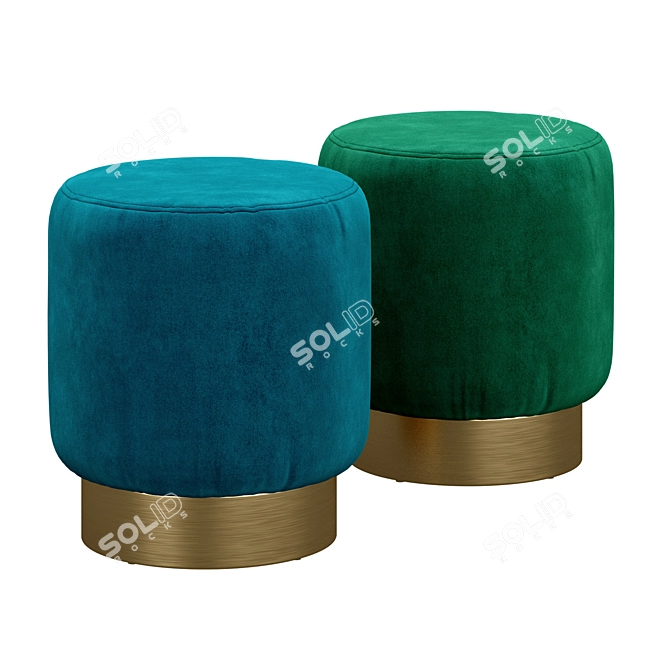 Elegant Ellaline Ottoman: Luxurious and Stylish 3D model image 2