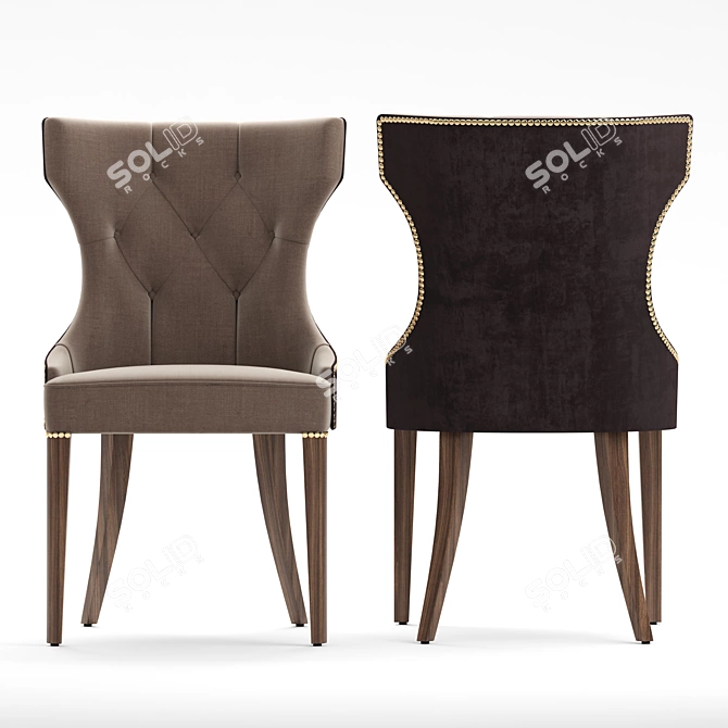 Elegant Tuana Elit Chair 3D model image 3