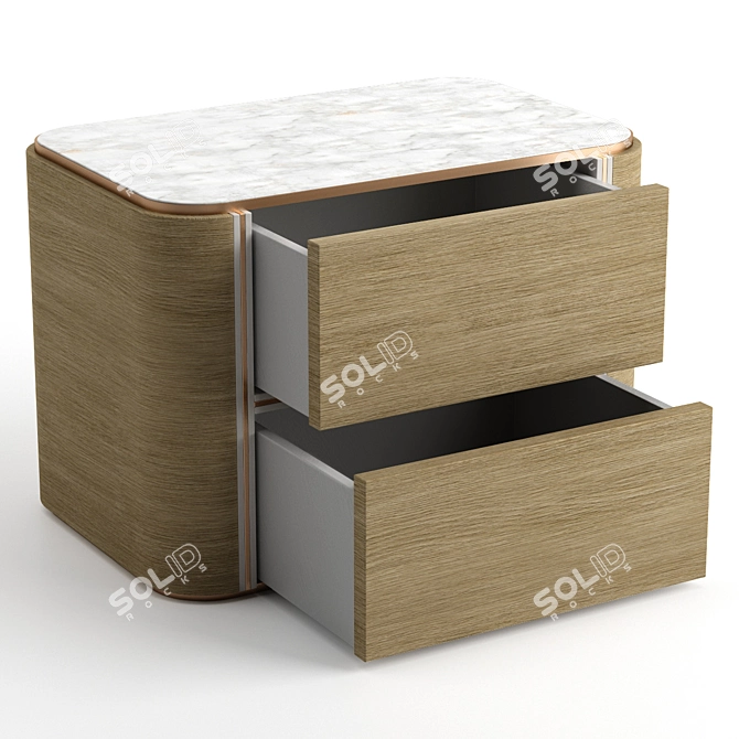 Frato Kent Bedside Table: Sleek and Stylish Storage 3D model image 4