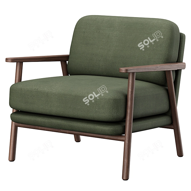 Lars Accent Armchair: Elegant Design 3D model image 2