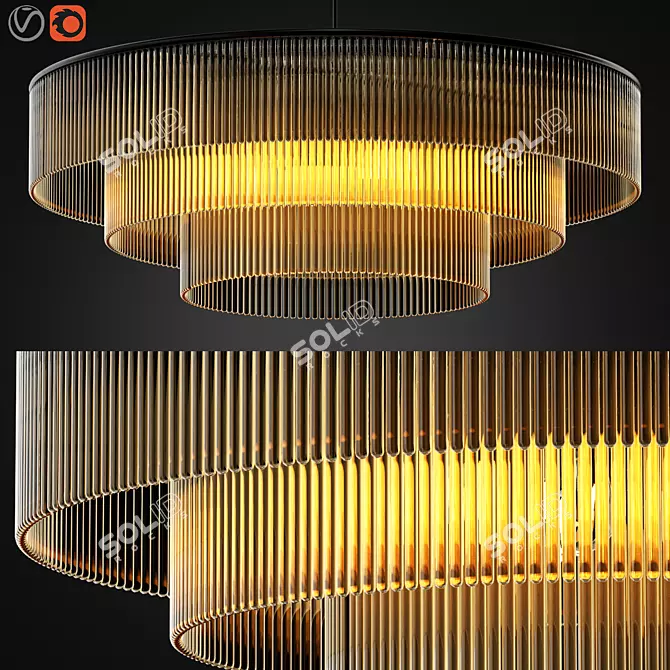 Zagg Ceiling Lamp: Sleek Design, Illuminating Elegance 3D model image 1