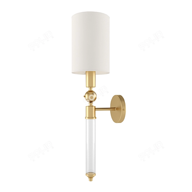 Elegant Brass Wall Sconce - Newport 3541A 3D model image 1