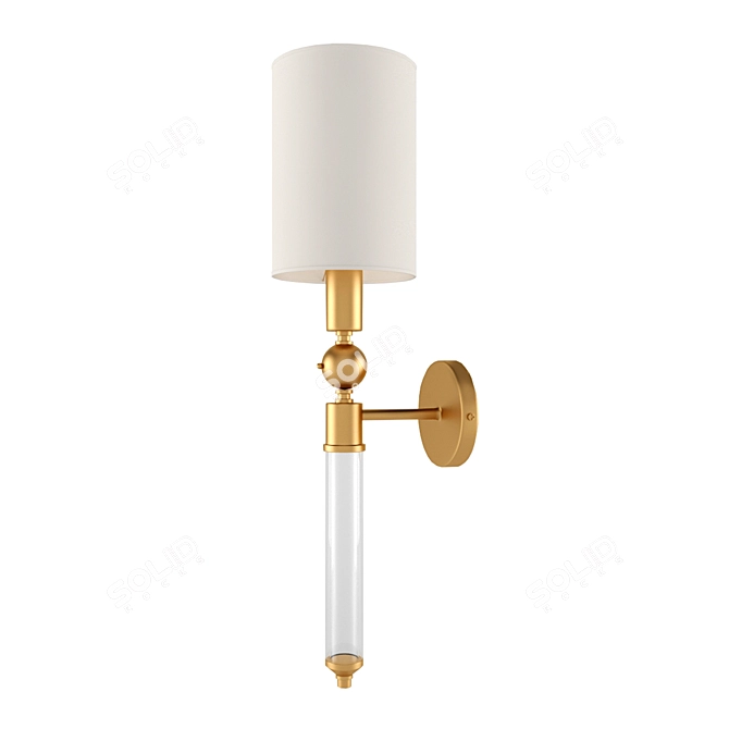 Elegant Brass Wall Sconce - Newport 3541A 3D model image 2