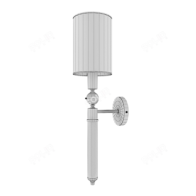 Elegant Brass Wall Sconce - Newport 3541A 3D model image 3