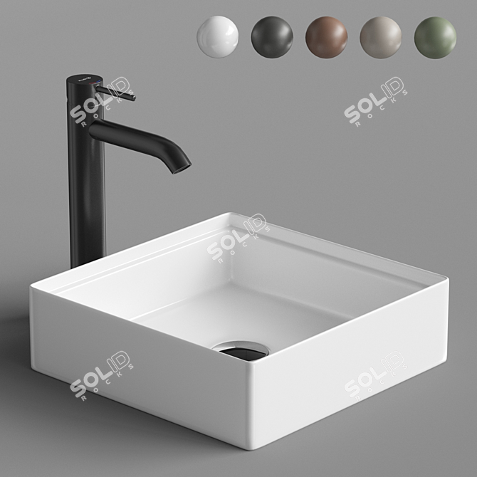 Stylish ArtCeram SCALINO Sink 3D model image 1