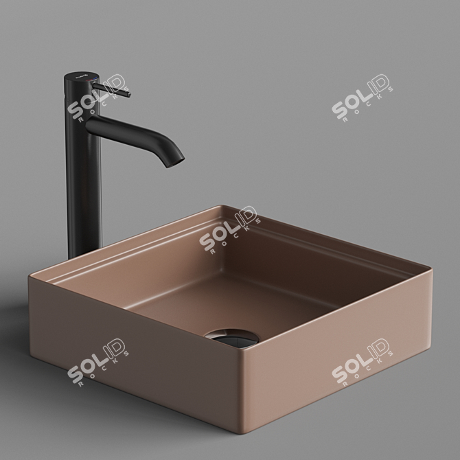 Stylish ArtCeram SCALINO Sink 3D model image 3