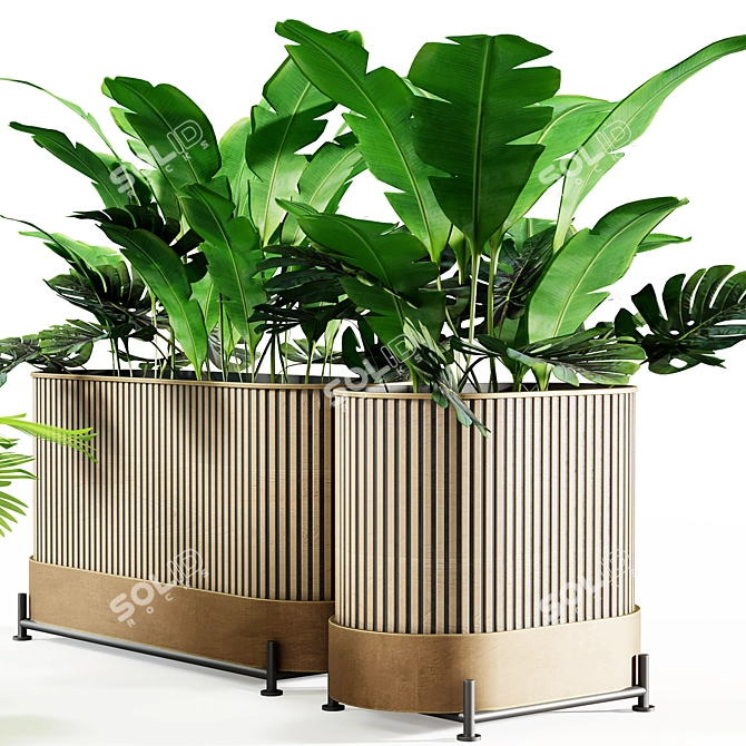 Modern Style Planter Set 3D model image 2