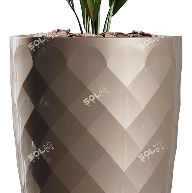 Tropical Vase Plant 3D Model 3D model image 3