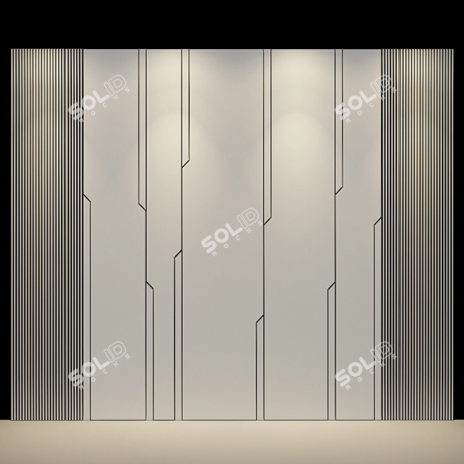 Modern 3D Wall Panels Set 3D model image 2