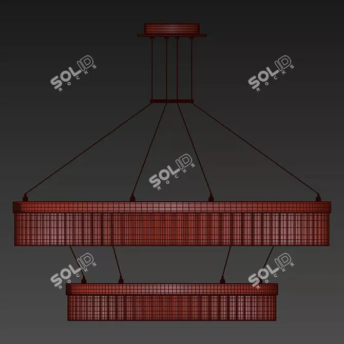 Elegant Flush Mount Ceiling Fixture 3D model image 2