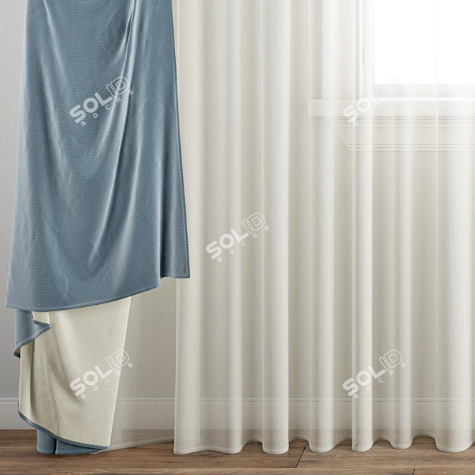 Polygonal Curtain Model 3D model image 2