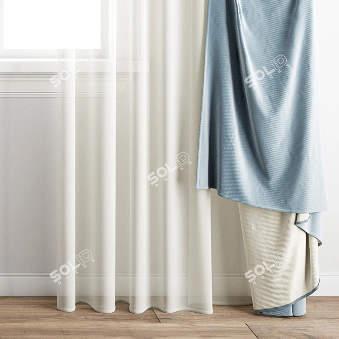 Polygonal Curtain Model 3D model image 3