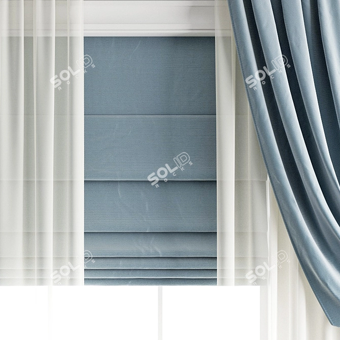 Polygonal Curtain Model 3D model image 4