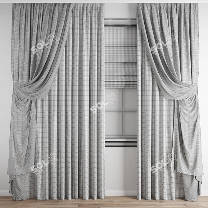 Polygonal Curtain Model 3D model image 5