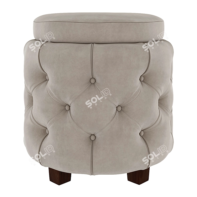 Title: Versatile Ottoman Storage Stool 3D model image 1