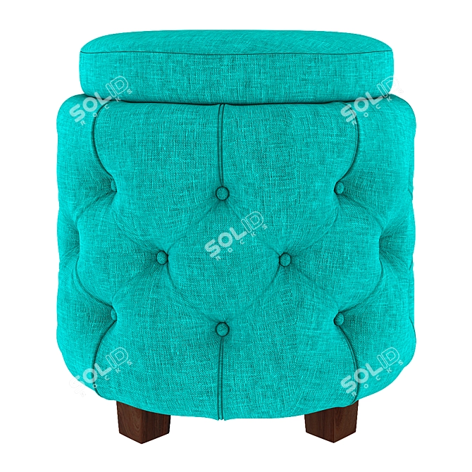 Title: Versatile Ottoman Storage Stool 3D model image 3