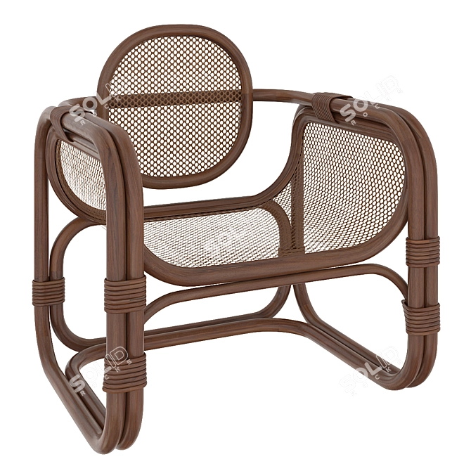 Modern Marte Lounge Chair 3D model image 1