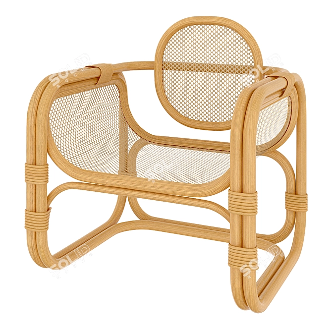 Modern Marte Lounge Chair 3D model image 2