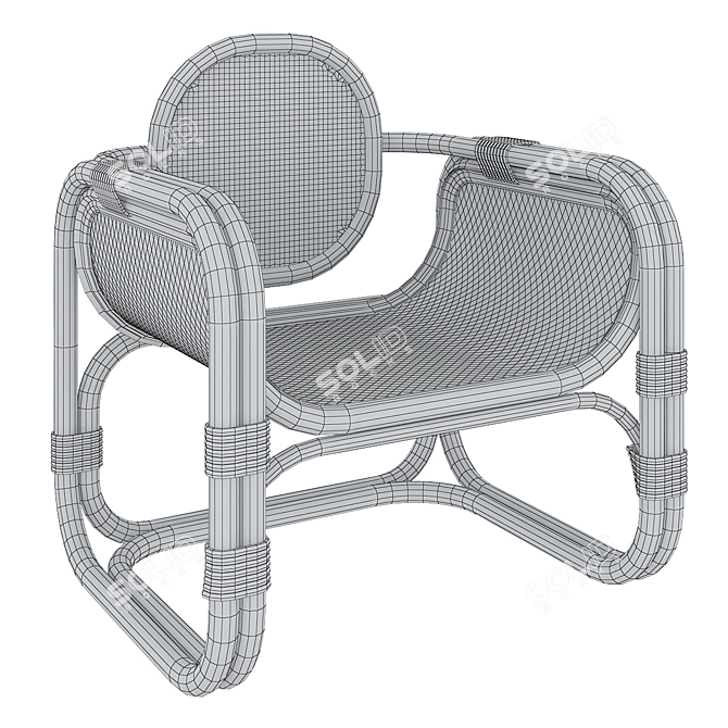 Modern Marte Lounge Chair 3D model image 3