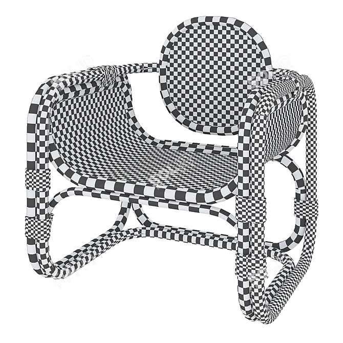 Modern Marte Lounge Chair 3D model image 4