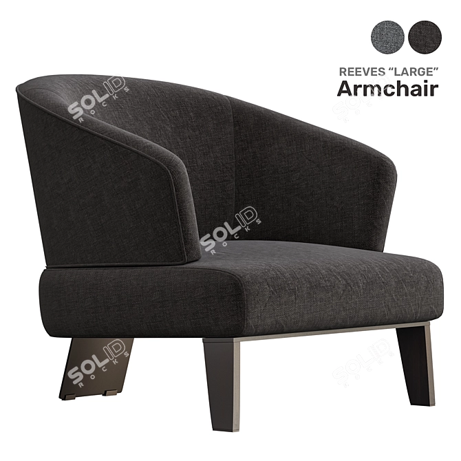 Reeves Large Armchair: Luxurious Comfort for Your Home 3D model image 1