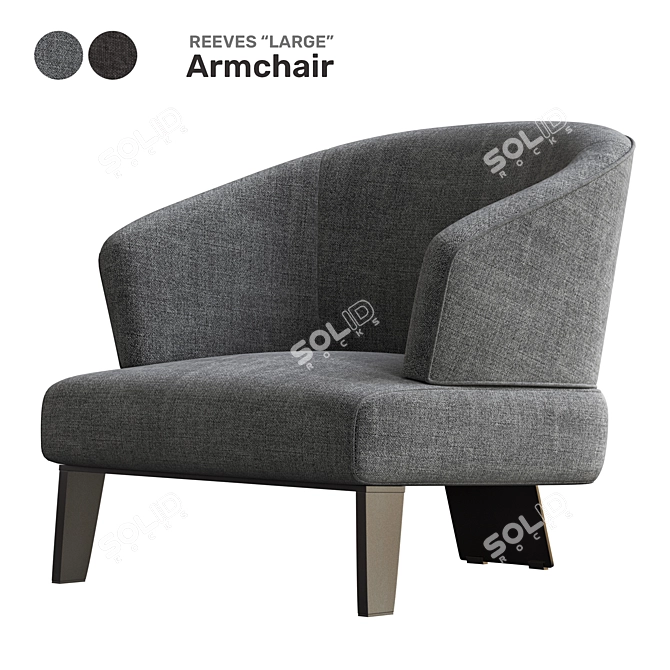 Reeves Large Armchair: Luxurious Comfort for Your Home 3D model image 2