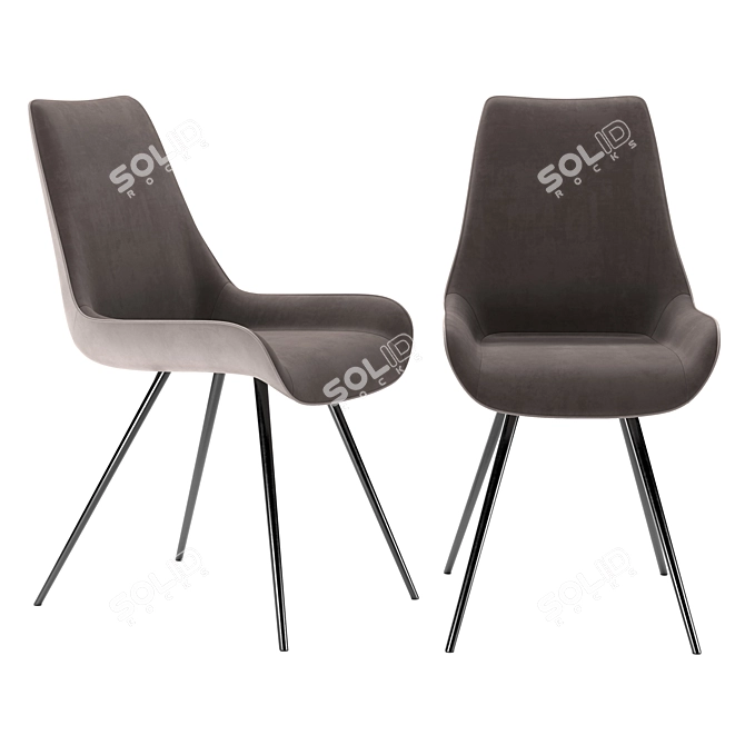 Modern Celia Chair & Vermont Table Set 3D model image 2