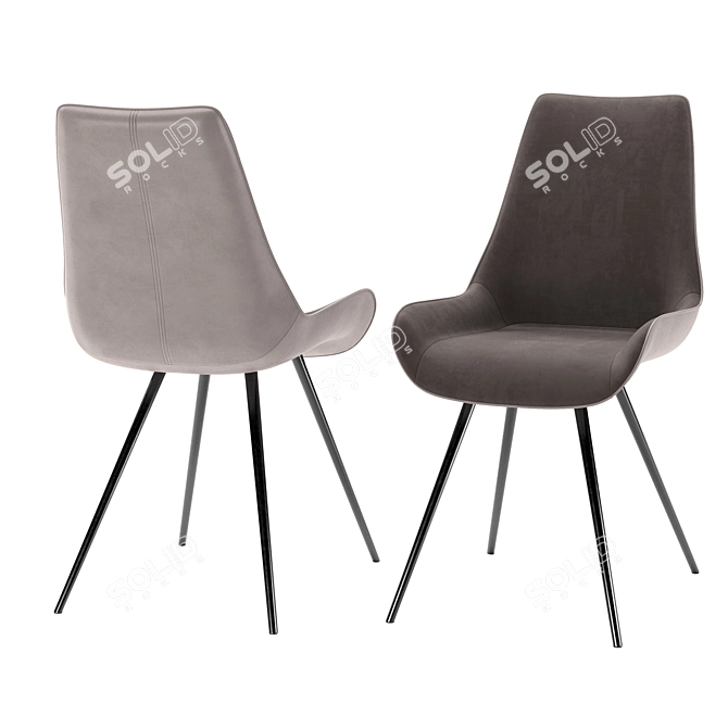 Modern Celia Chair & Vermont Table Set 3D model image 3