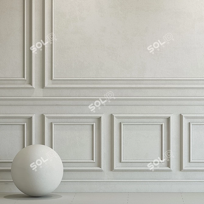 Elegant Plaster with Molding 215 3D model image 2