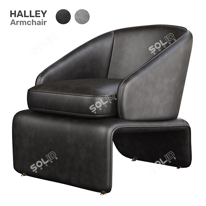 Elegant Minotti Halley Armchair 3D model image 1