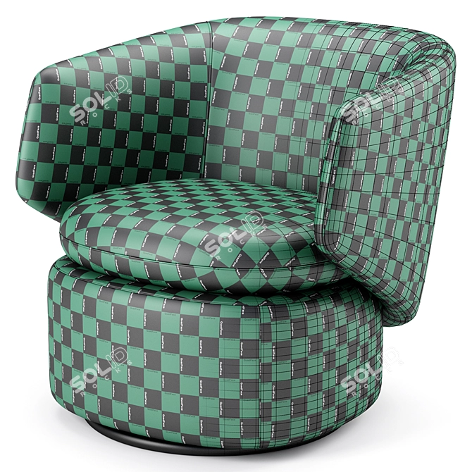 Swivel Crescent Chair: Stylish & Functional 3D model image 5