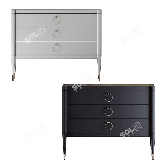 Classic Inglewood Dresser: Stylish and Spacious 3D model image 2