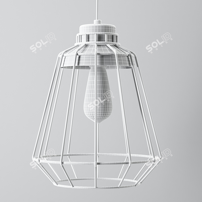 Sleek Modern Light Fixture 3D model image 2