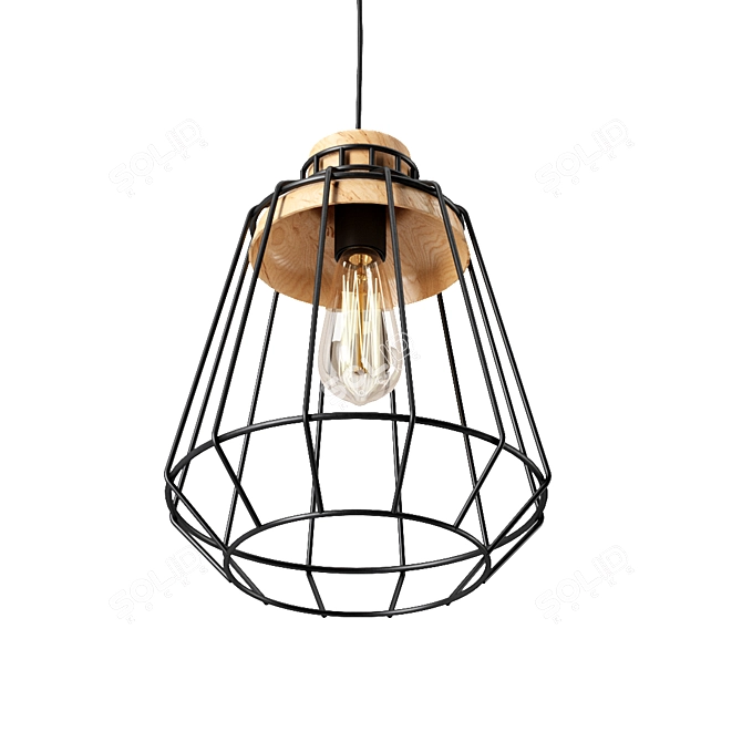 Sleek Modern Light Fixture 3D model image 3