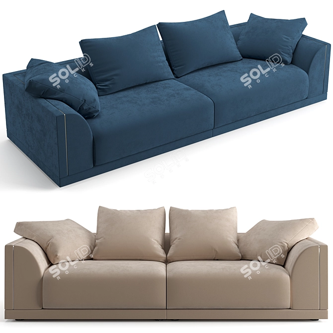 Elegant Fendi Casa Blaze Sofa 3D model image 1