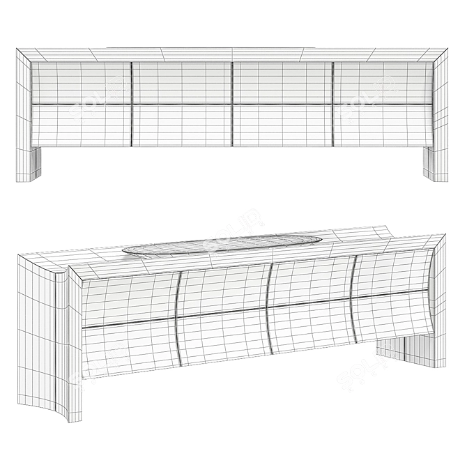 Flexus Sideboard: Stylish Storage Solution 3D model image 3