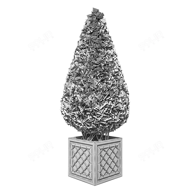 Giant Folded Thuja 1: Stunning 3D Model 3D model image 3