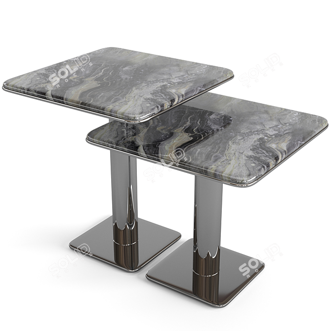 Elegant Minotti Kyle Coffee Tables Set 3D model image 3