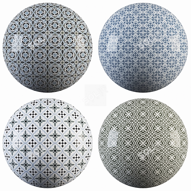 6x6 Floor Tile Collection: PBR Textures & 3D Models 3D model image 1