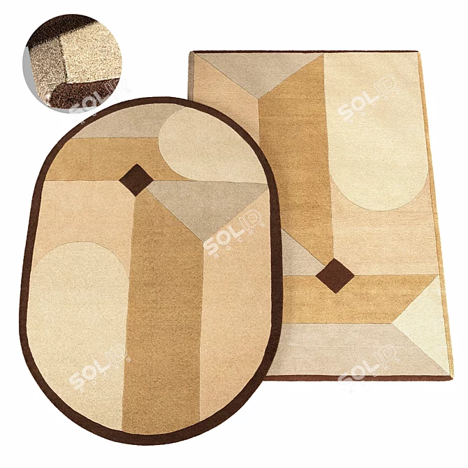 Piazza Rug: Modern Elegance for Your Space 3D model image 1