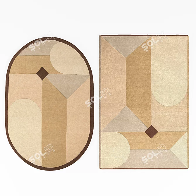 Piazza Rug: Modern Elegance for Your Space 3D model image 3