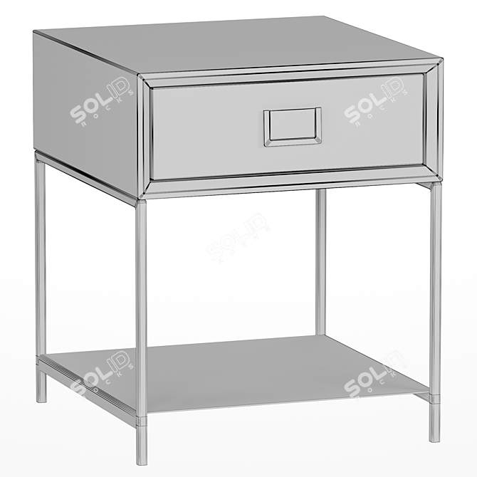 Sleek Mambo Bedside Table - Compact and Stylish 3D model image 3